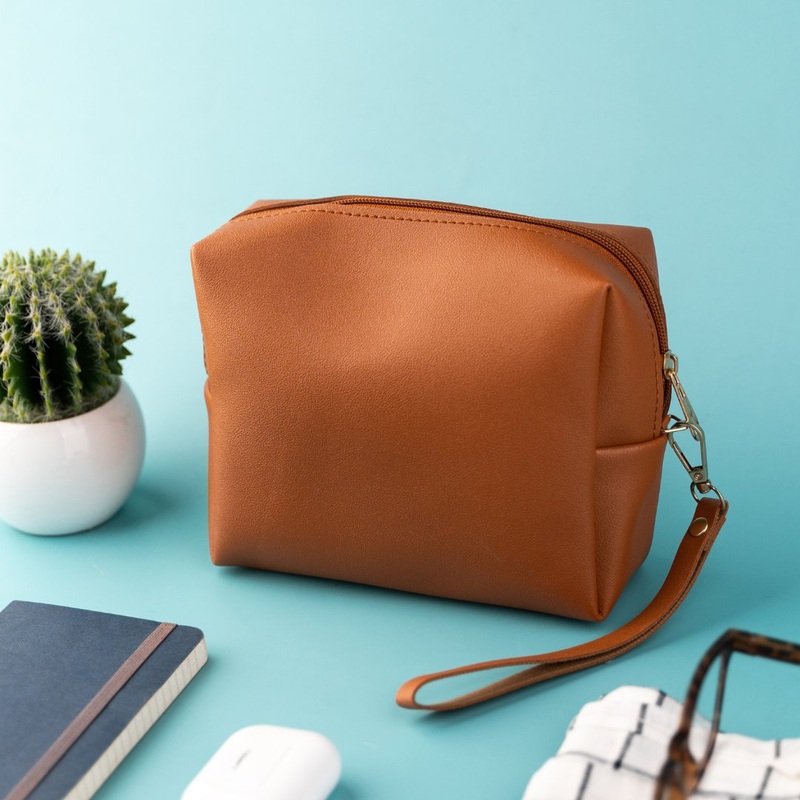 Leather Multi Purpose Pouch - Brown