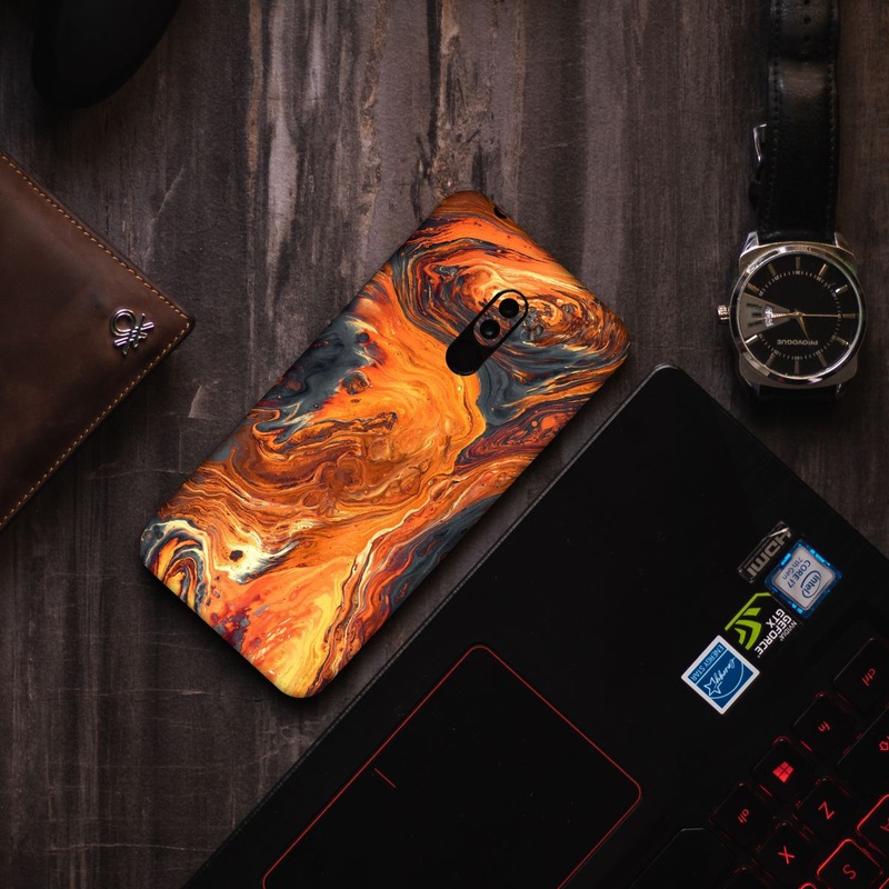 Orange Liquid Marble - WRAPCART X GROWFITTER