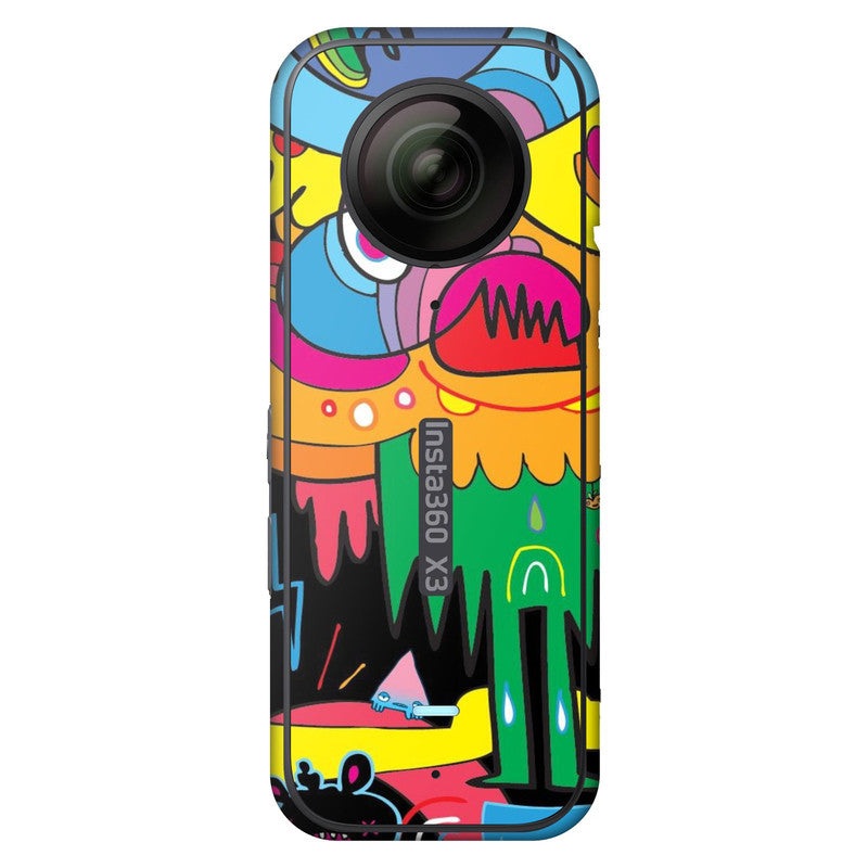 Retro Cartoon Insta 360 Skin