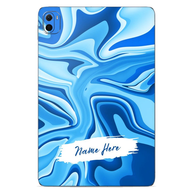 Blue Wawes Custom Name Xiaomi Pad Skin