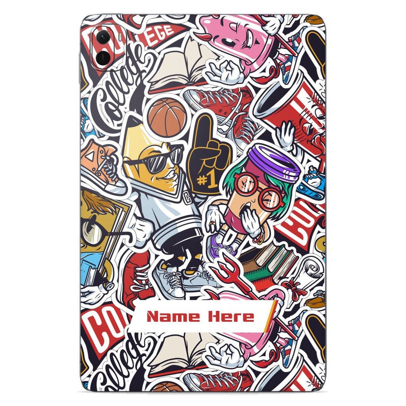 Cartoon Art Custom Name Xiaomi Pad Skin