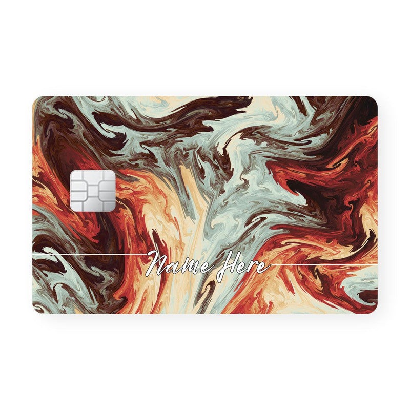 Coral Waves Custom Name Card Skin