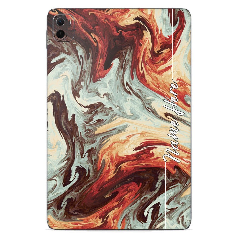 Coral Waves Custom Name Xiaomi Pad Skin