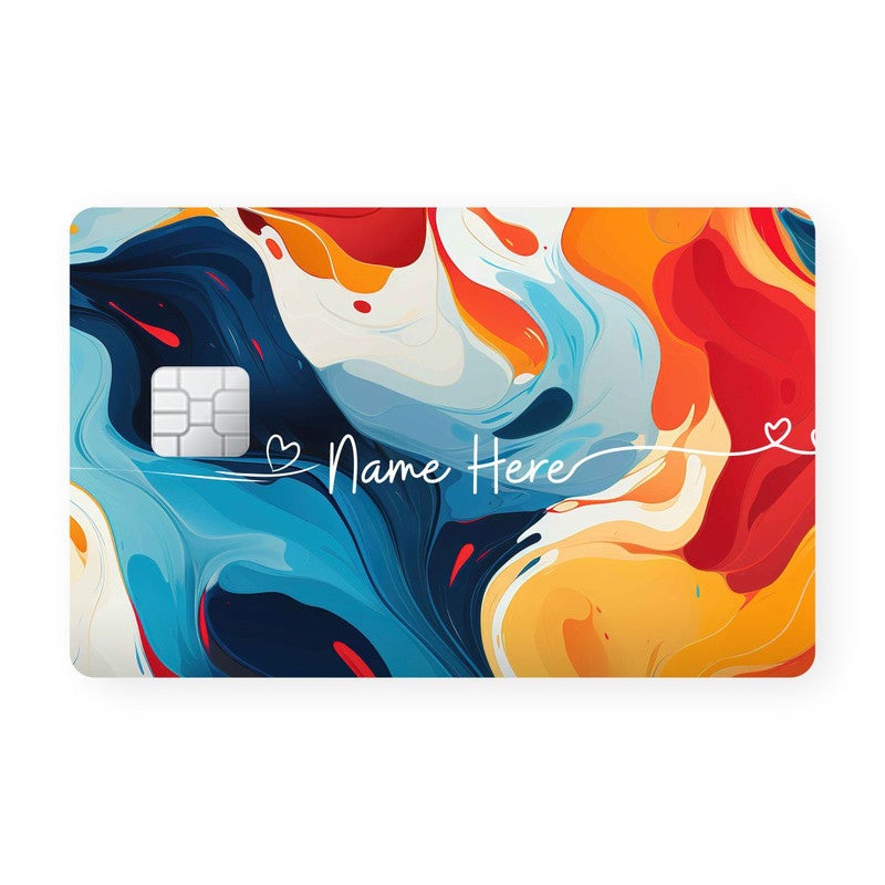 Fluid Waves Custom Name Card Skin