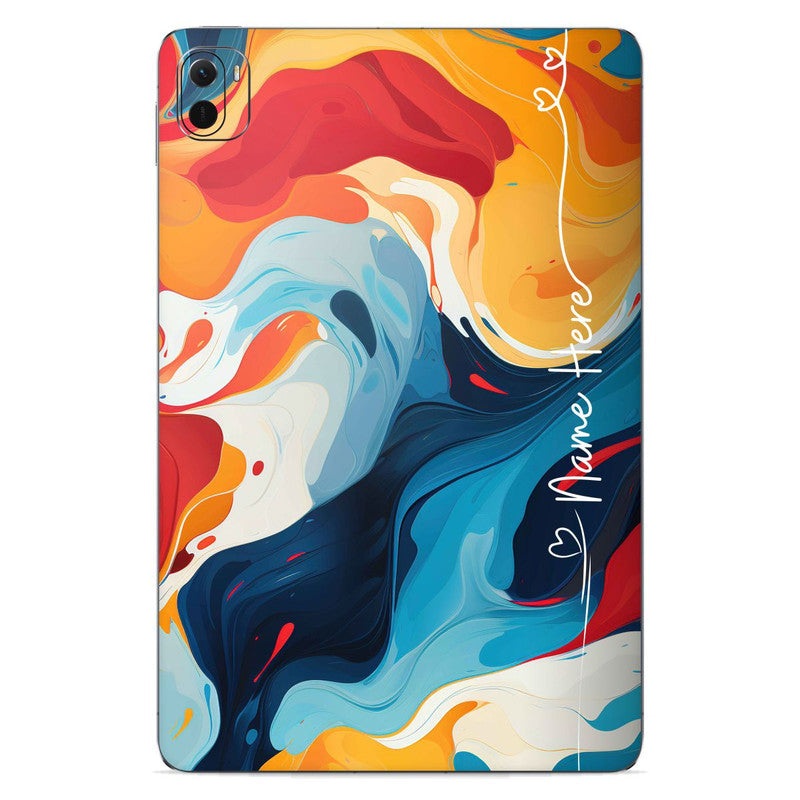 Fluid Waves Custom Name Xiaomi Pad Skin