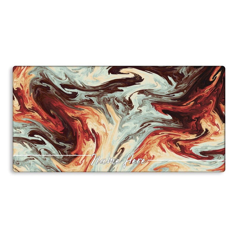 Coral Waves Custom Name TechMat