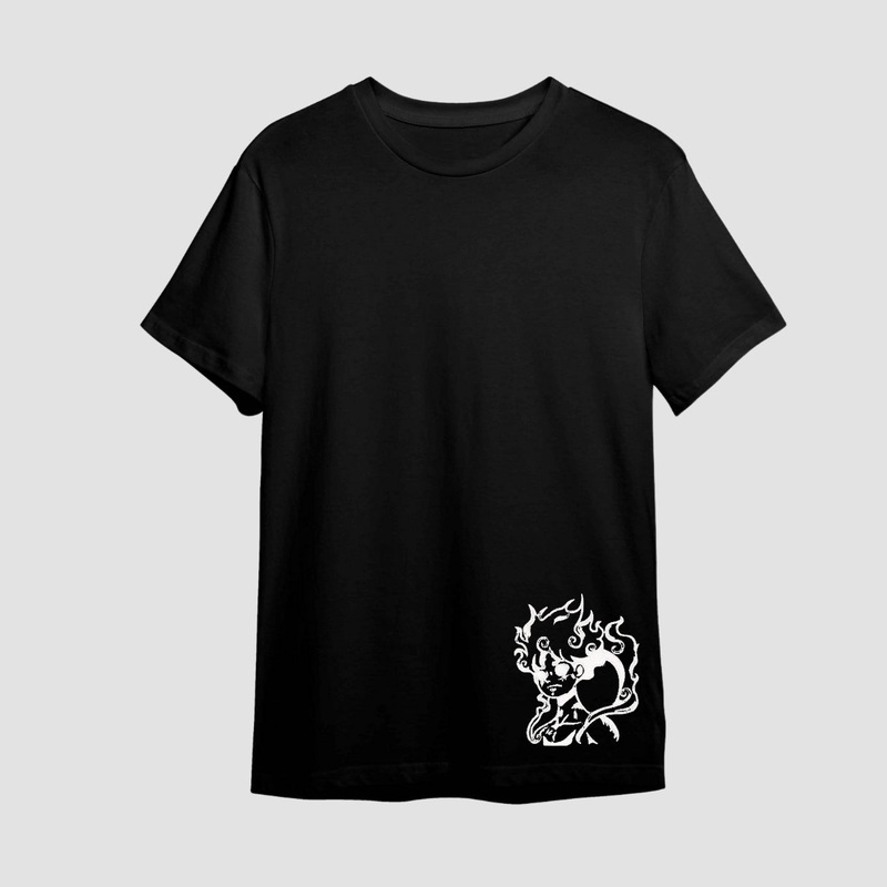 Gear 5 Embroidered Black Oversize T-Shirt