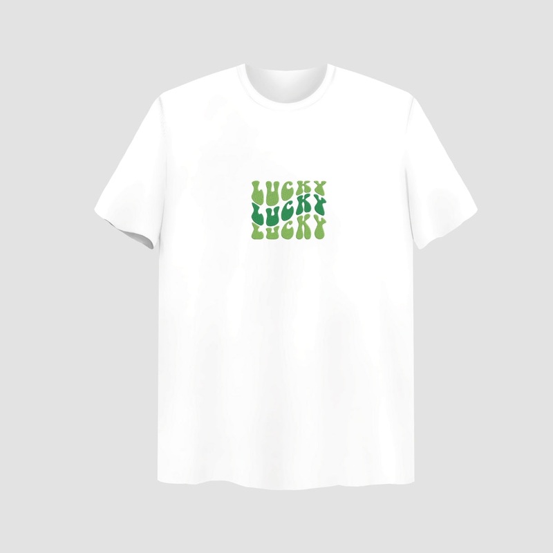 Lucky Embroidered White Oversize T-Shirt