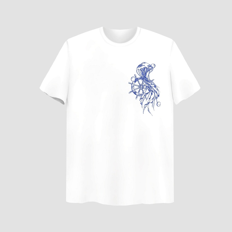 Sailor o Sailor Embroidered White Oversize T-Shirt