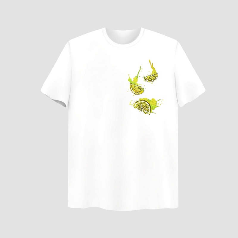 Squeeze Embroidered White Oversize T-Shirt