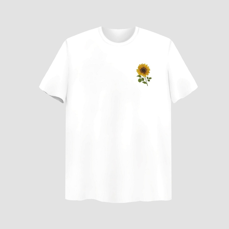 Sunflower Embroidered Oversize T-Shirt