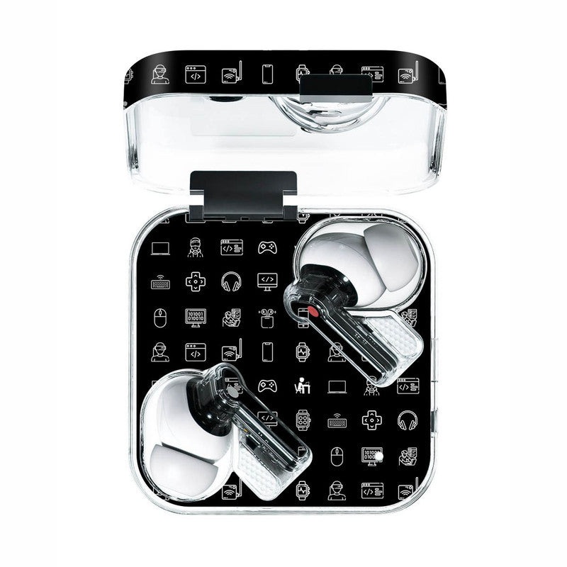 Tech Icons Black Skin Skin - For Nothing Ear 1, 2, CMF