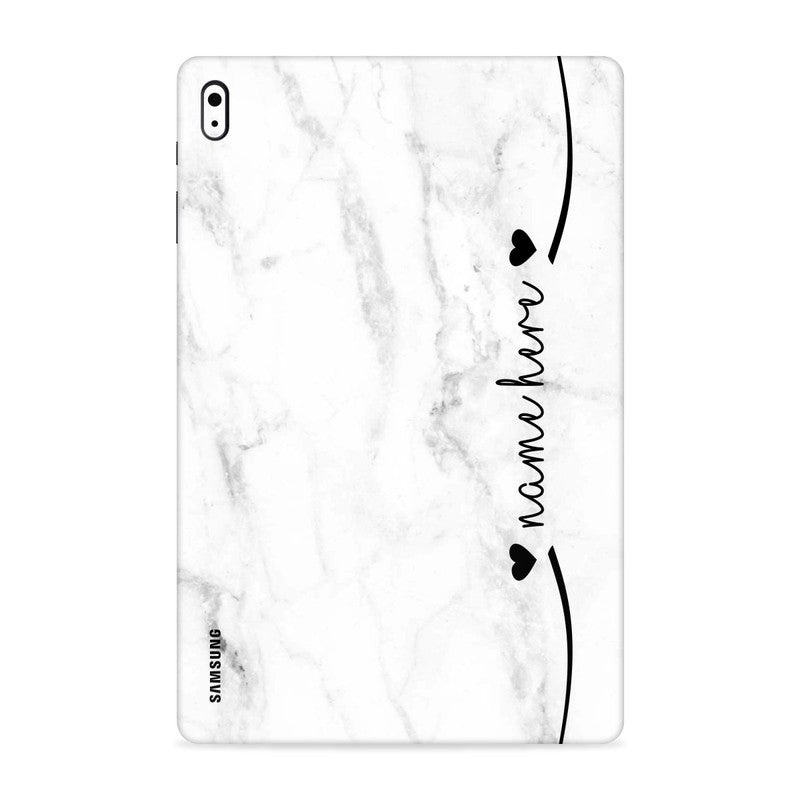 White Marble Custom Name Tab Skin