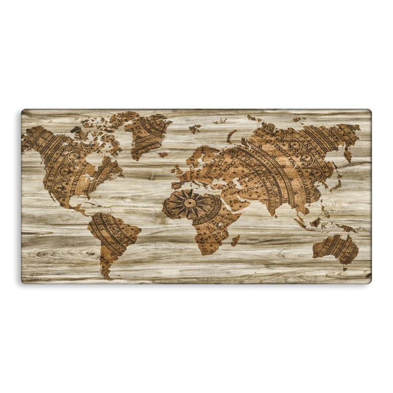 Wooden Map Tech Mat