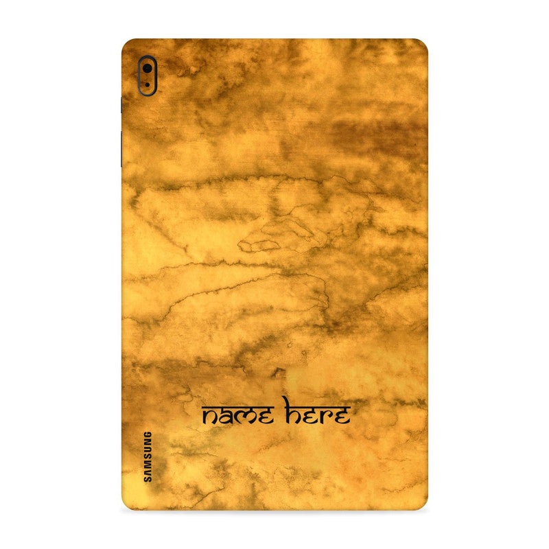 Yellow Waterpaint Custom Name Tab Skin