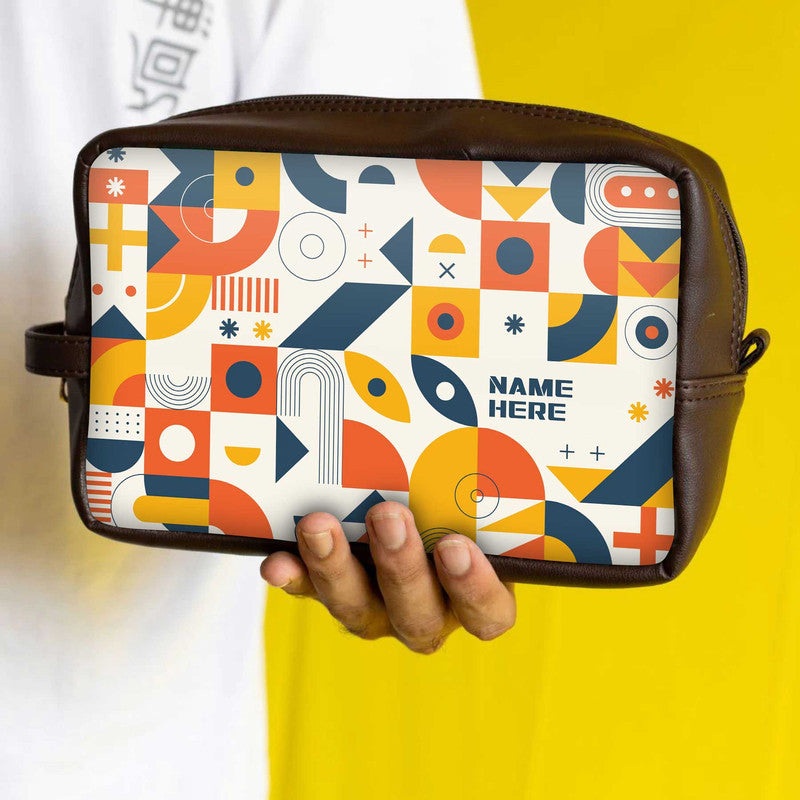 Abstract Column Custom Name Utility Pouch