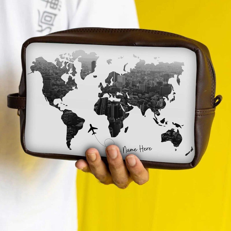All Over the World Custom Name Utility Pouch