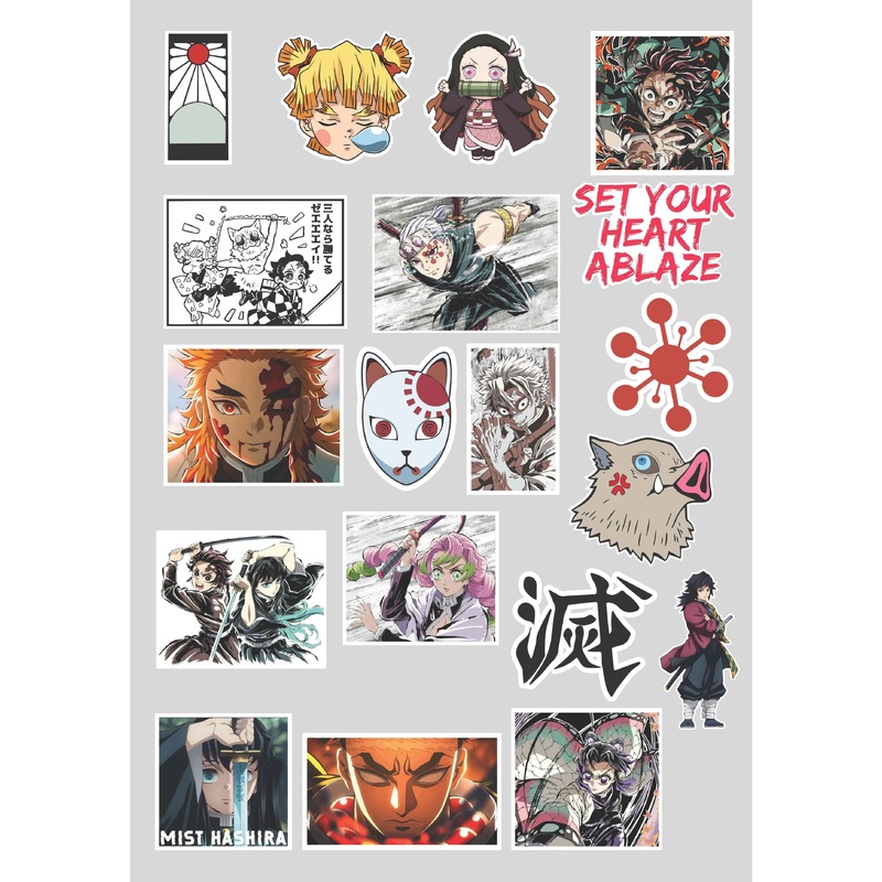 Anime Sticker Pack - Demon Slayer Fan Art