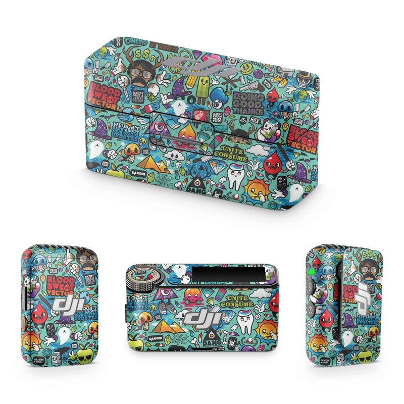 Blue Abstract DJI Mic Skin