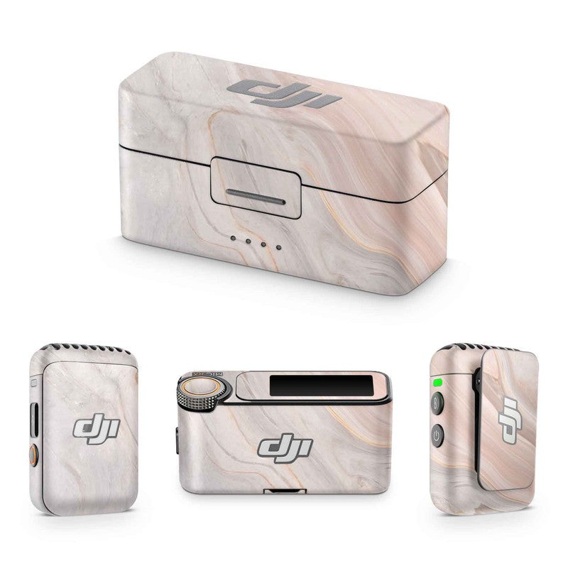 Classic Peach Marble DJI Mic Skin