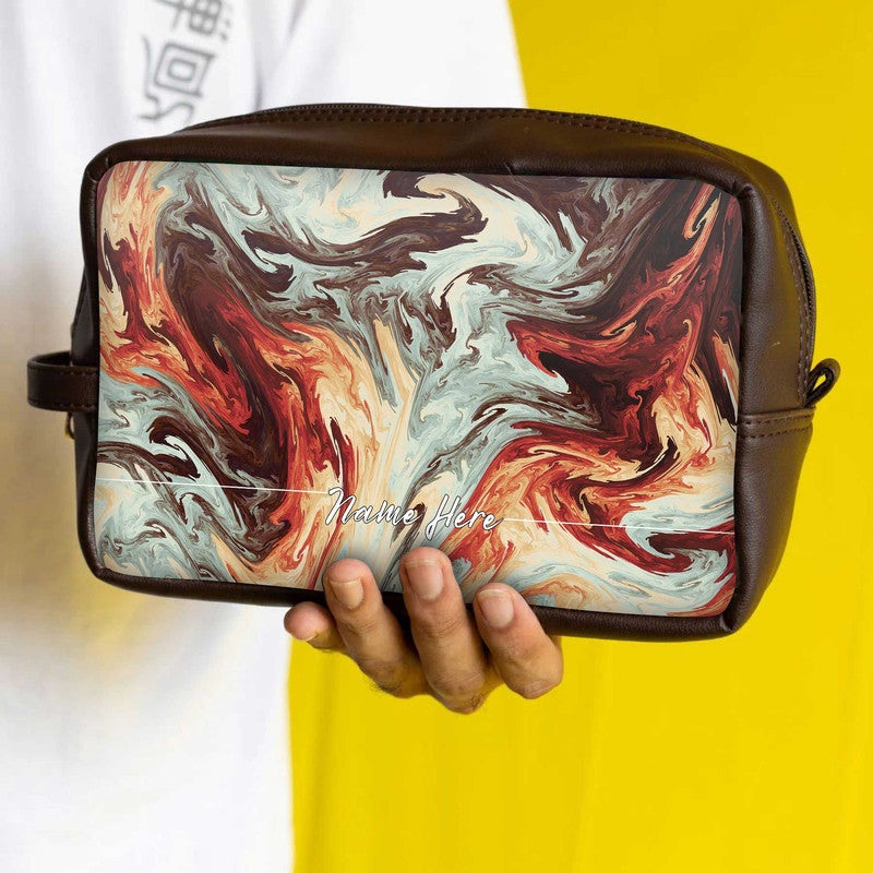 Coral Waves Custom Name Utility Pouch