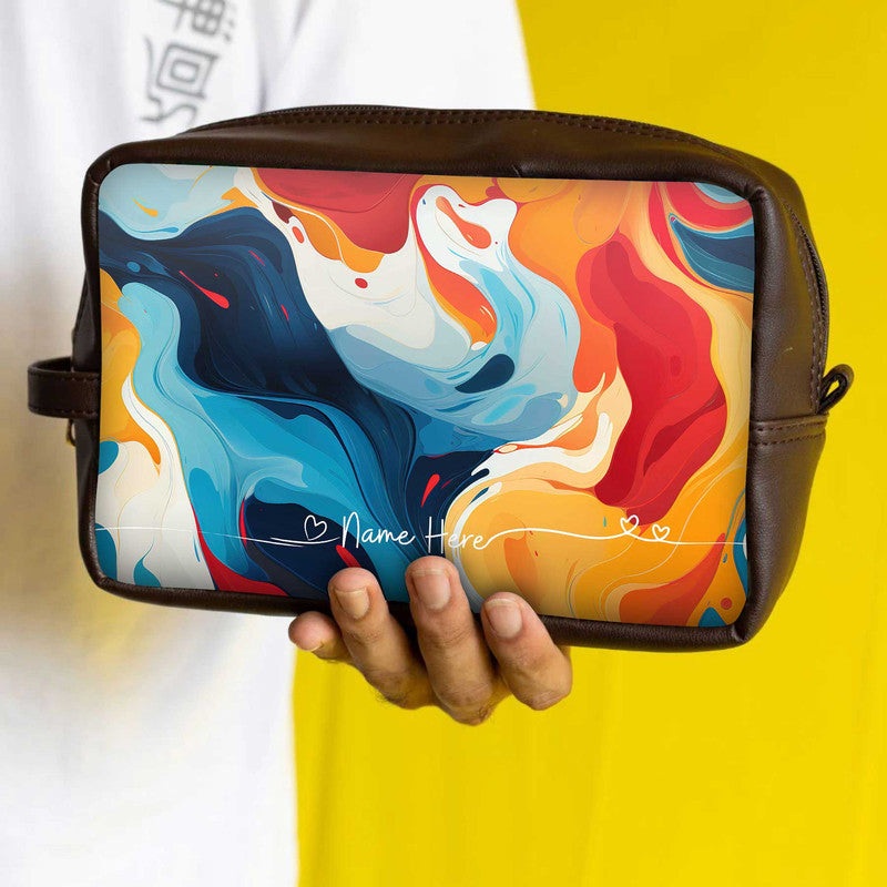 Fluid waves Custom Name Utility Pouch