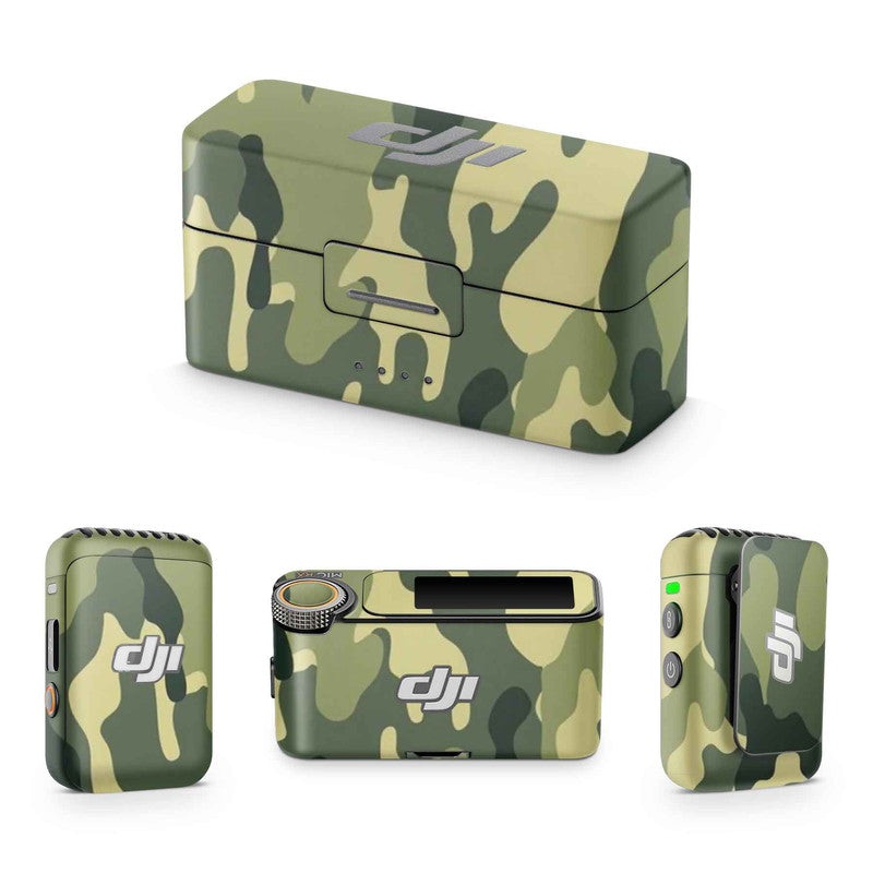 Green Camouflage DJI Mic Skin