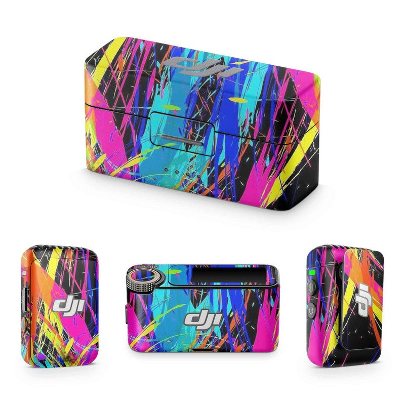 Party Stripes DJI Mic Skin