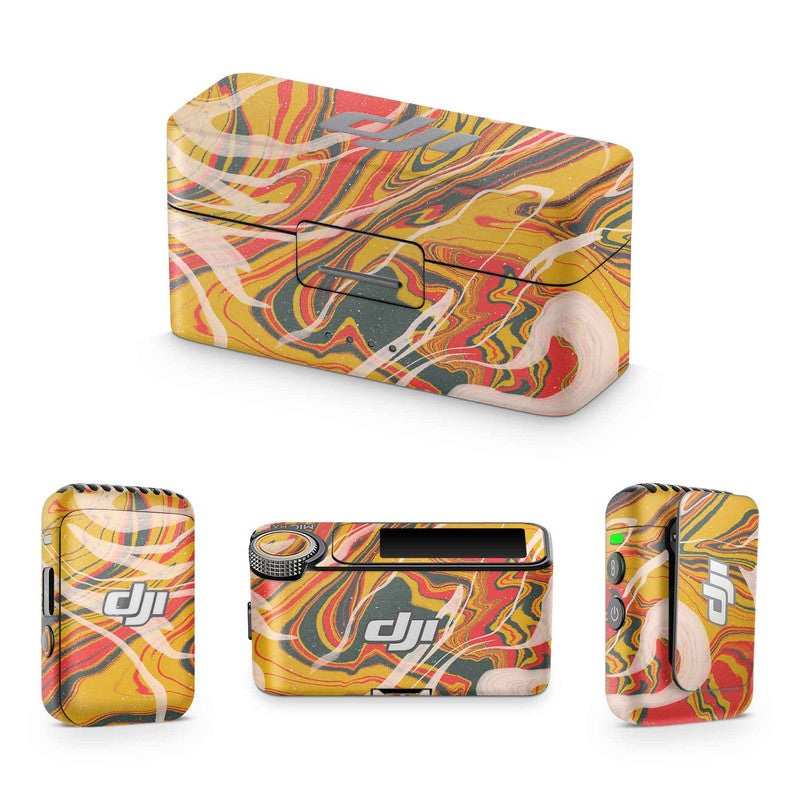 Psychadelic Orange DJI Mic Skin