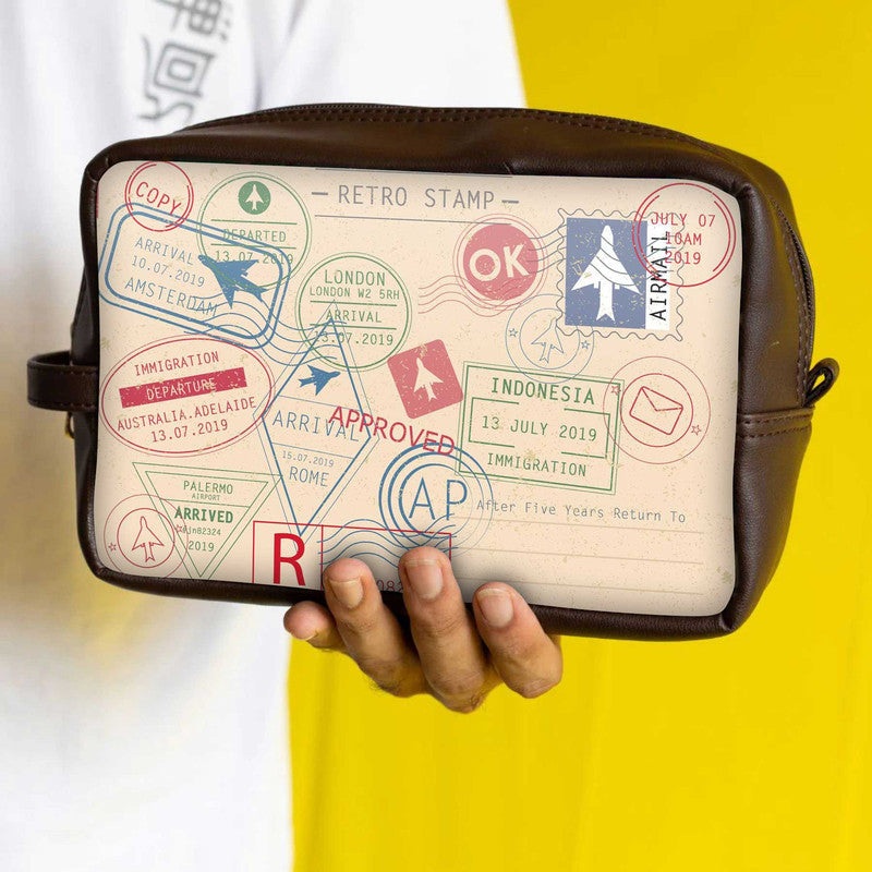 Retro Stamps Utility Pouch