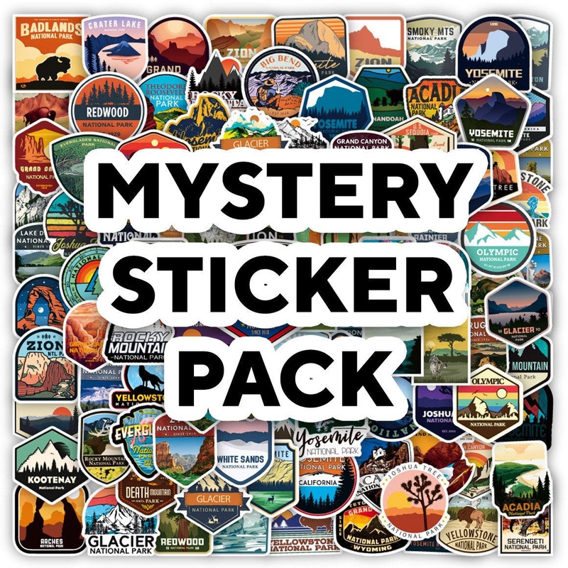 National Parks + Outdoor Adventure - Mystery Sticker Pack - 112 pcs