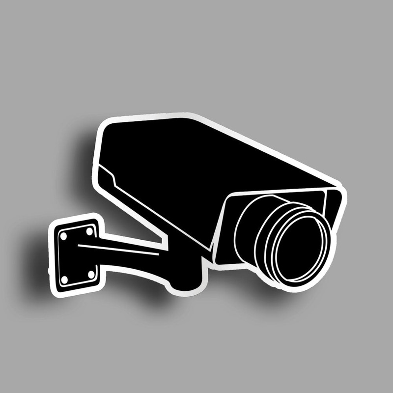 Cctv Silhouette - Sticker