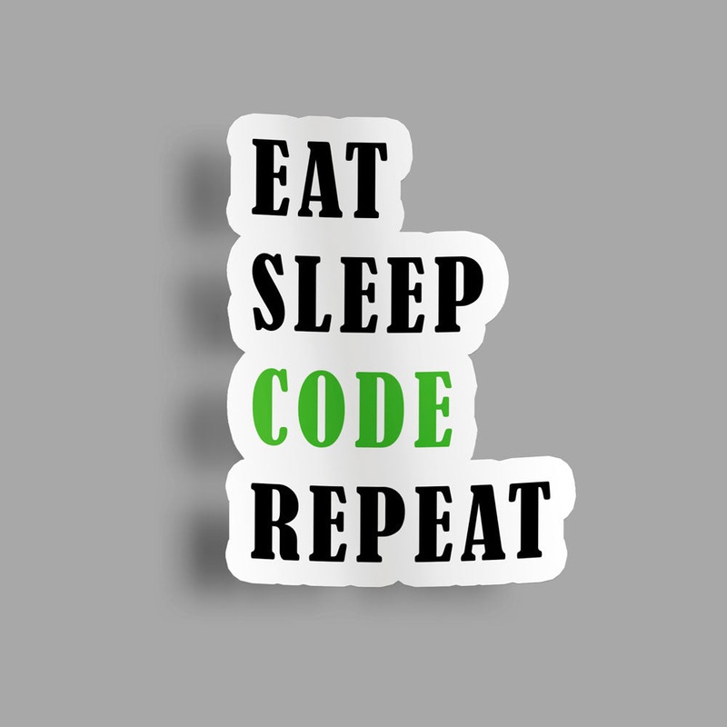 Eat Sleep Code Repeat - Sticker