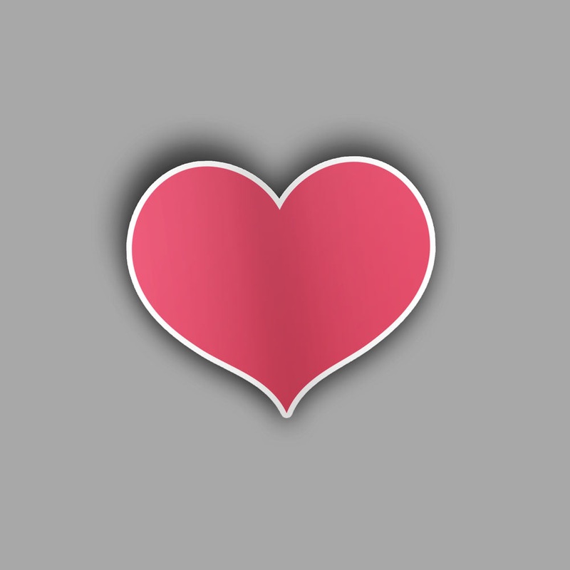 Heart Shape   - Sticker