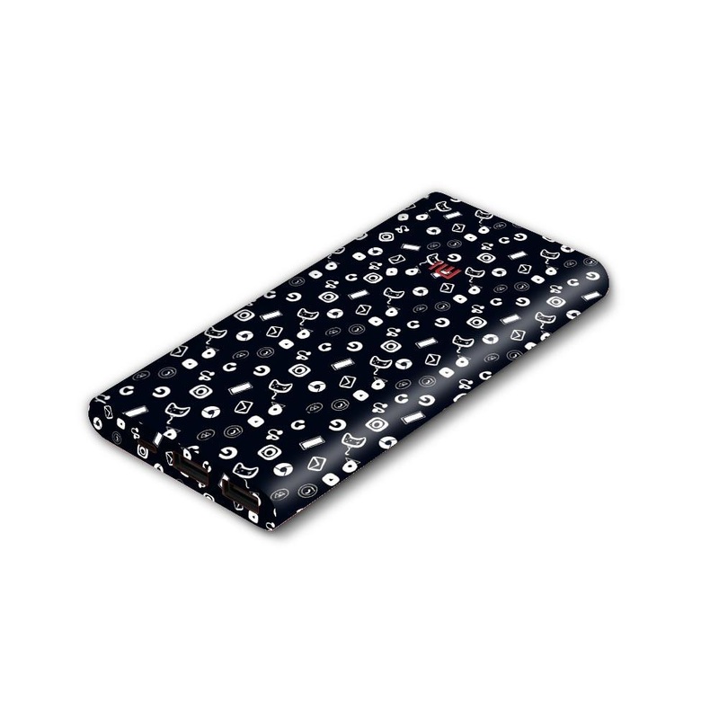 Icons Doodle Black  -  Mi Power Bank 10000mAH Skin