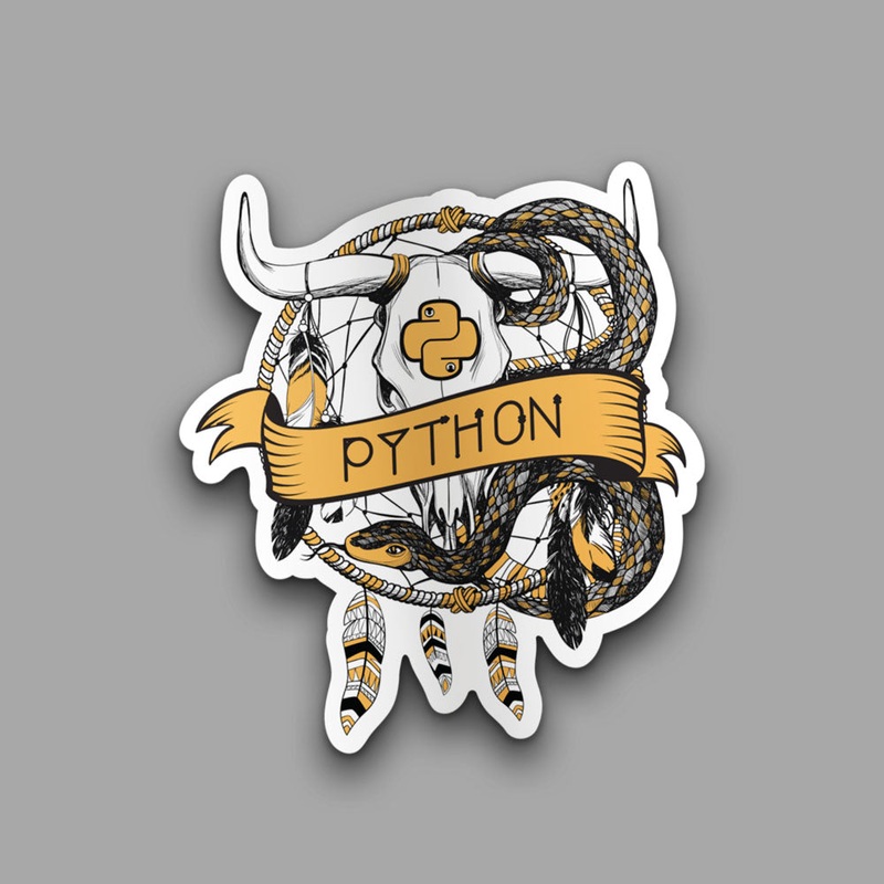 Python skull - Sticker