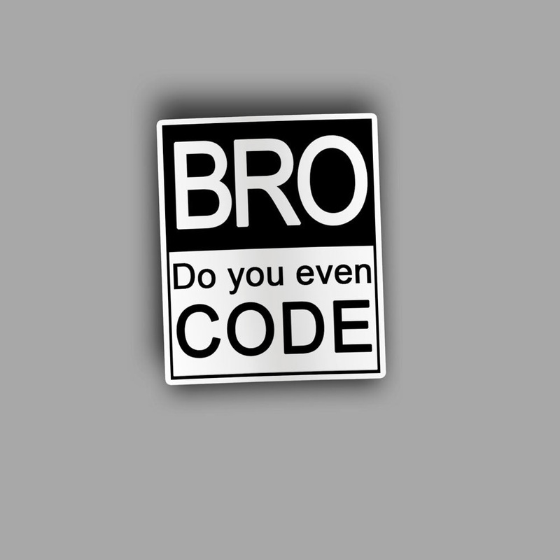 Bro Do You Even Code - Sticker
