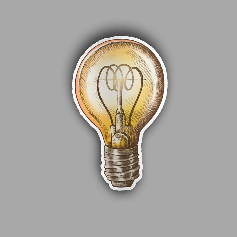 Bulb retro - Sticker