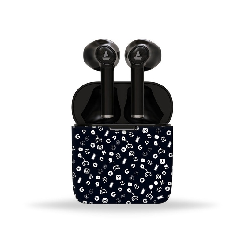 Black Doodle - BoAt Airdopes Skin