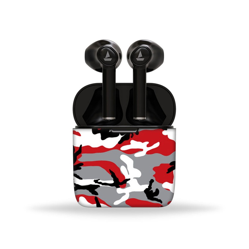 Red Camo - BoAt Airdopes Skin 131,138,141,161,281 Pro,311,383,408,441