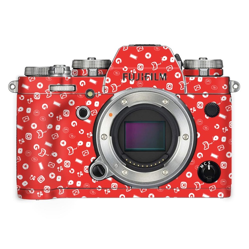 Red Icon Doodle - FujiFilm Camera Skin