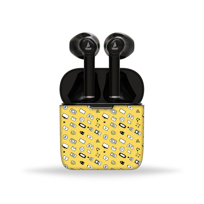 Yellow Retro - BoAt Airdopes Skin 131,138,141,161,281 Pro,311,383,408,441