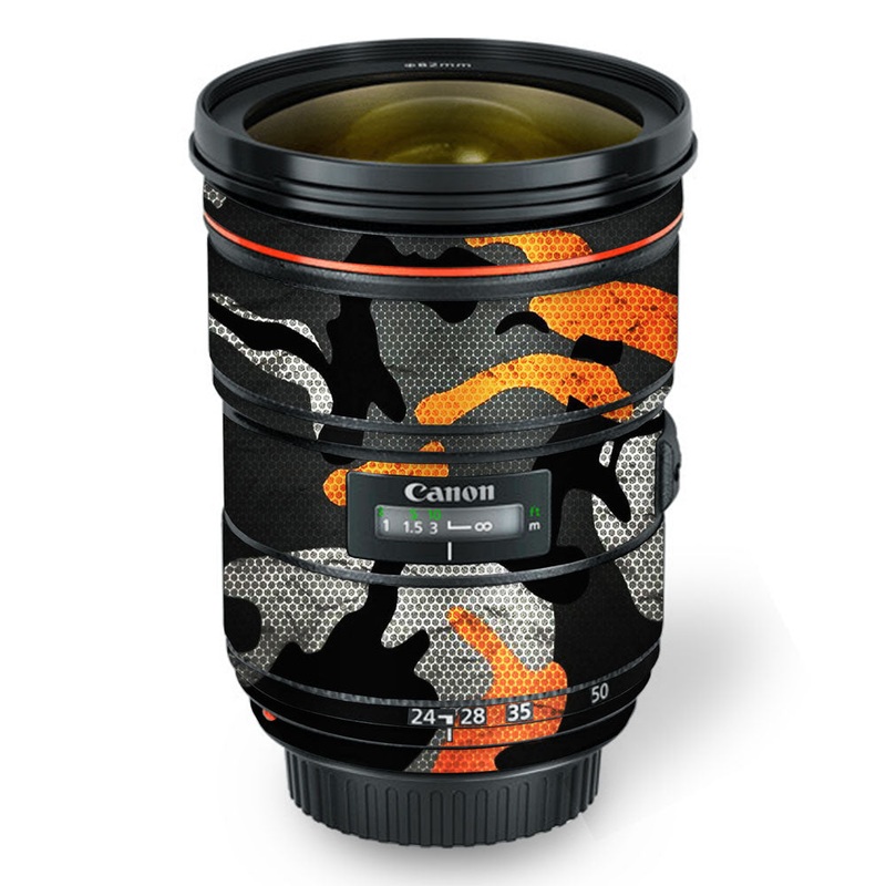 Orange Pattern Camo - Canon Lens Skin