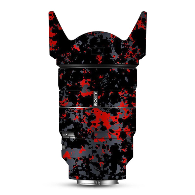 Red Camo Pattern - Sony Lens Skin