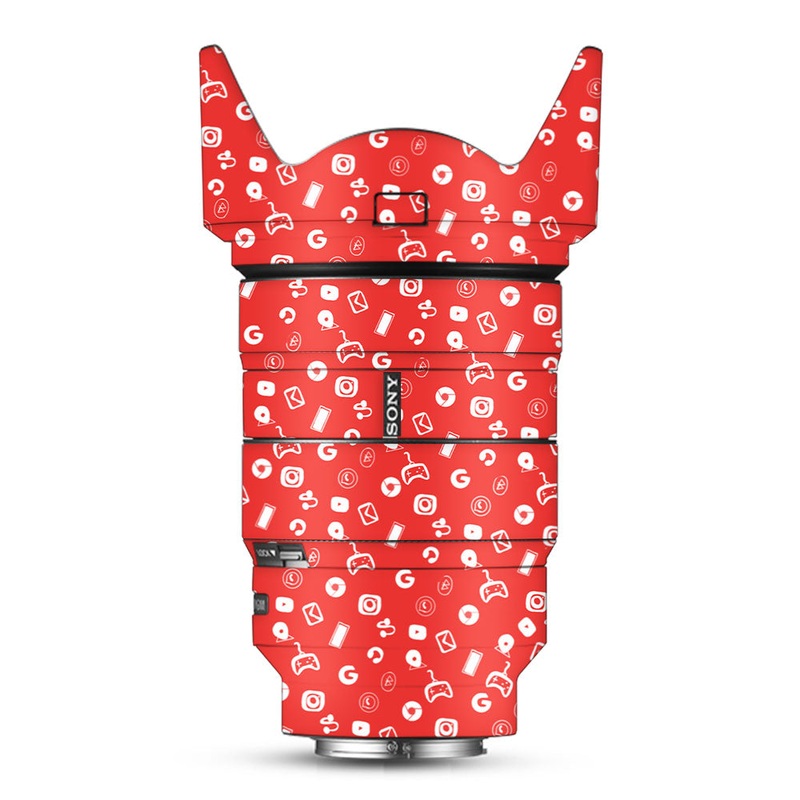Red Icon Doodle - Sony Lens Skin