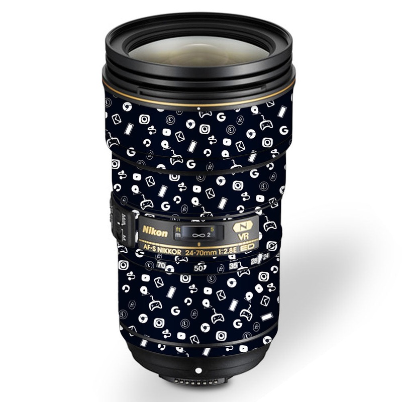 Black Icon Doodle  - Nikon Lens Skin
