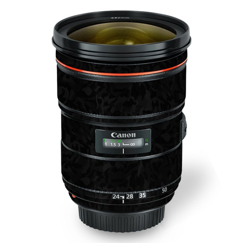 Black Textured Camo - Canon Lens Skin