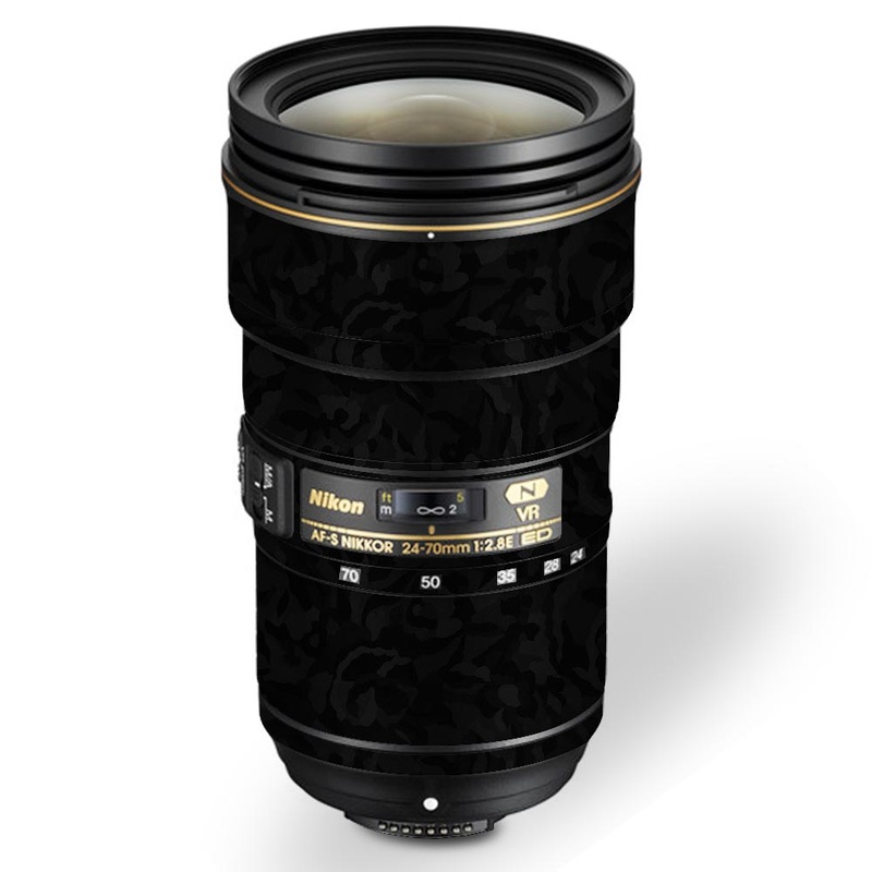 Black Textured Camo - Nikon Lens Skin