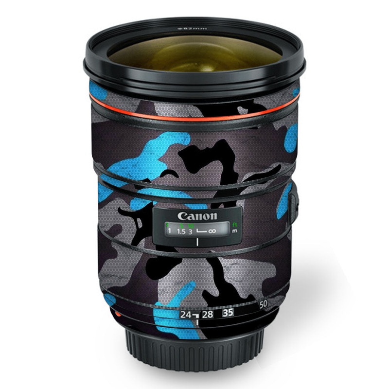 Blue Pattern Camo - Canon Lens Skin