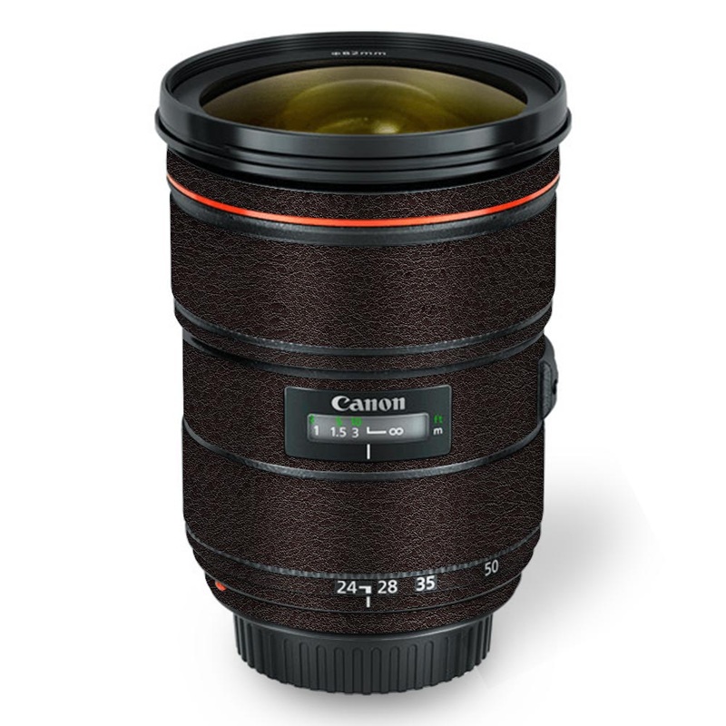 Dark Brown Leather - Canon Lens Skin